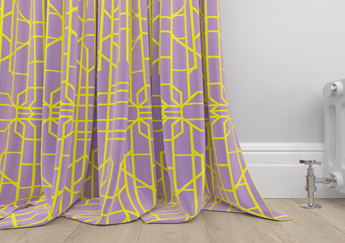 Bamboo Candy, Yellow Lilac - Made To Measure Curtains - Image 6